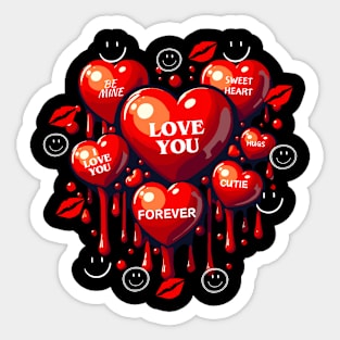 Valentine's Day Hearts Sticker